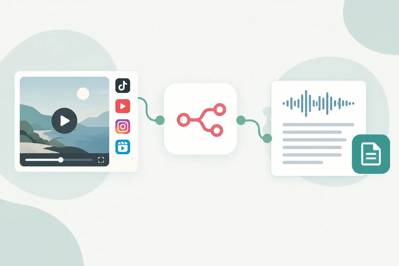 n8n automation for social video transcription